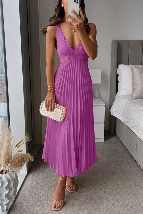Aby - Robe longue plissée