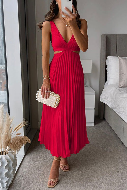 Aby - Robe longue plissée