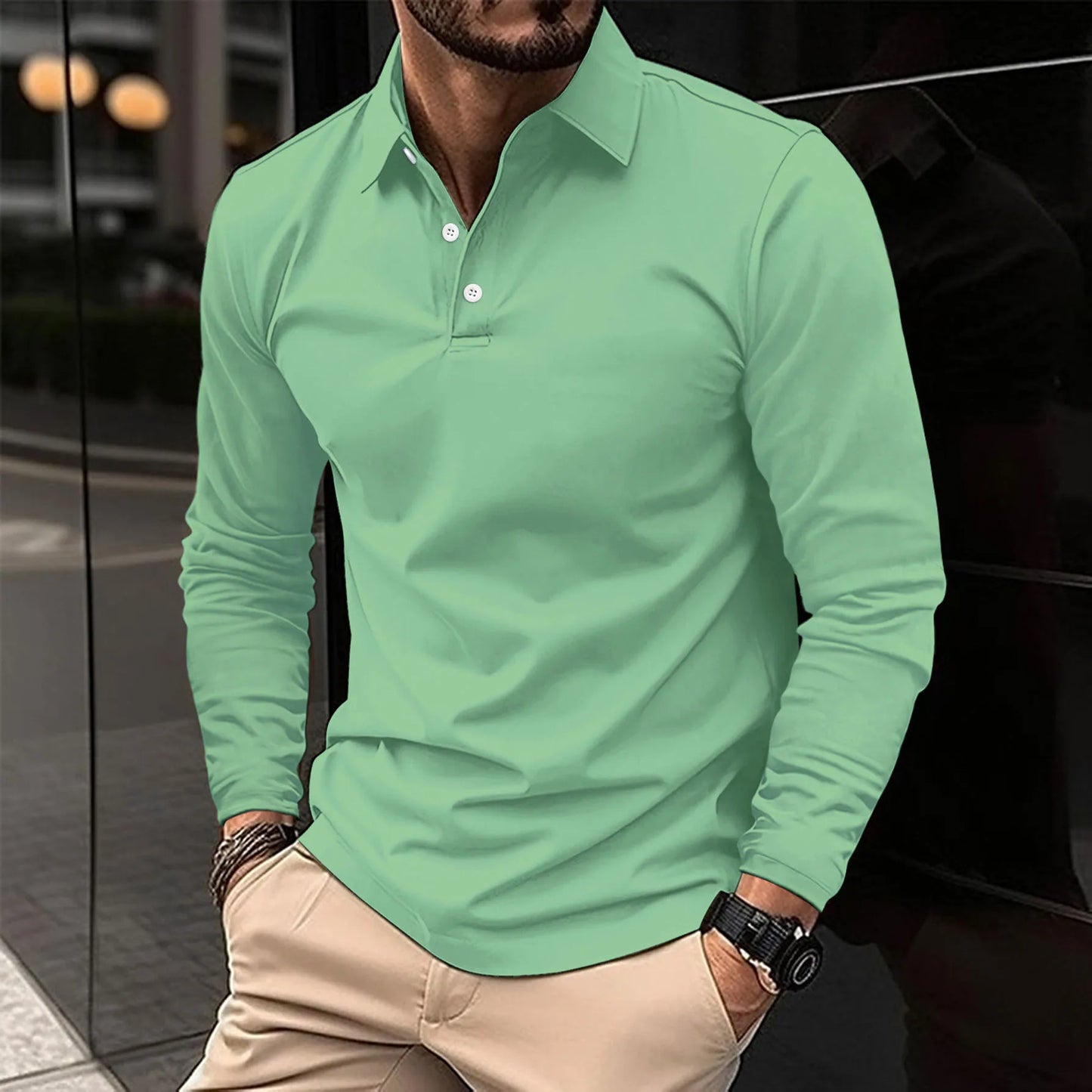 Ethan™ - Polo décontracté à manches longues