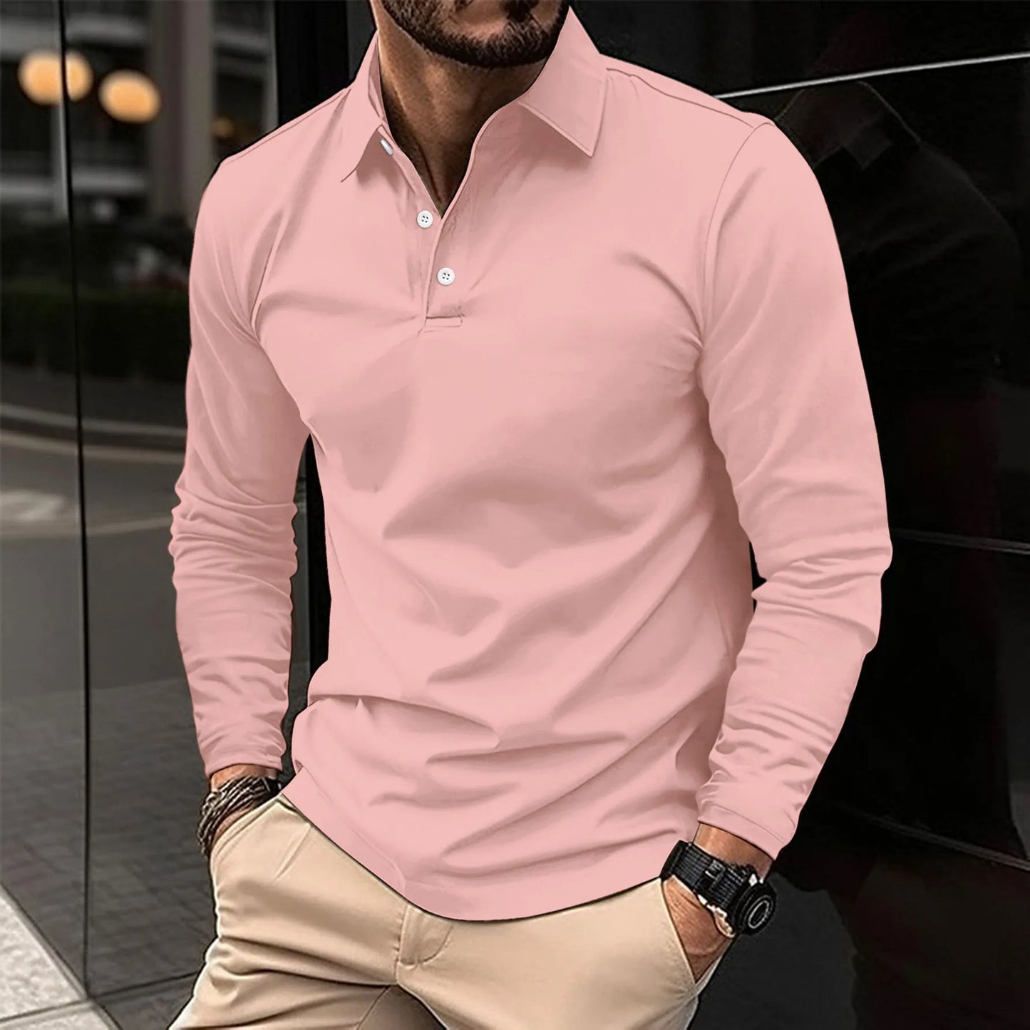 Ethan™ - Polo décontracté à manches longues