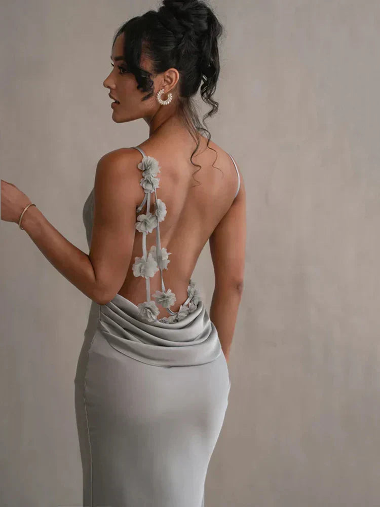 Azalée | Robe longue ample sans manches et sans dos