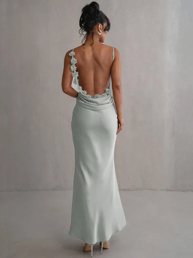 Azalée | Robe longue ample sans manches et sans dos