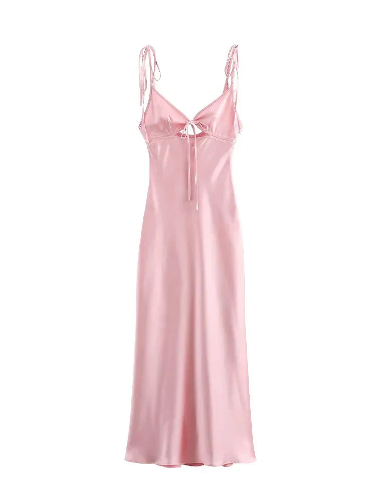 Bellamy | Robe longue en satin sans manches