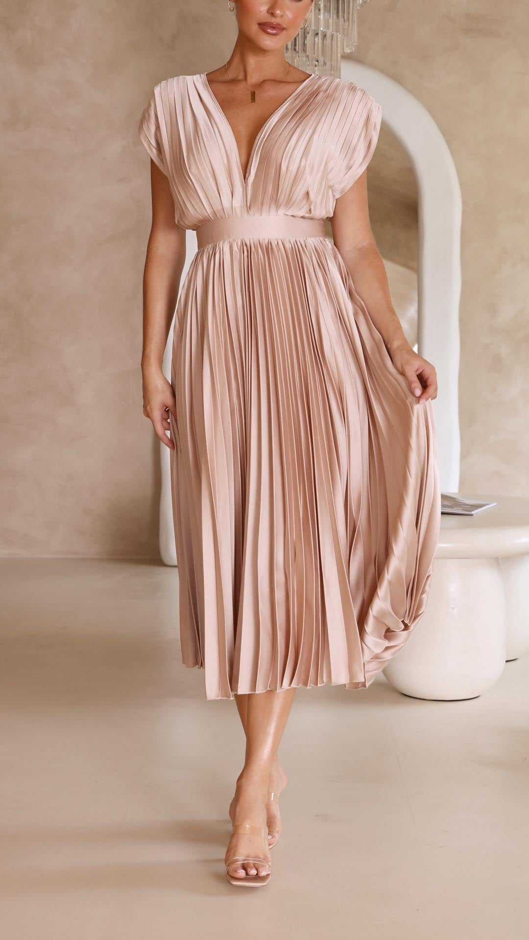 Emma | Robe longue à décolleté en V profond