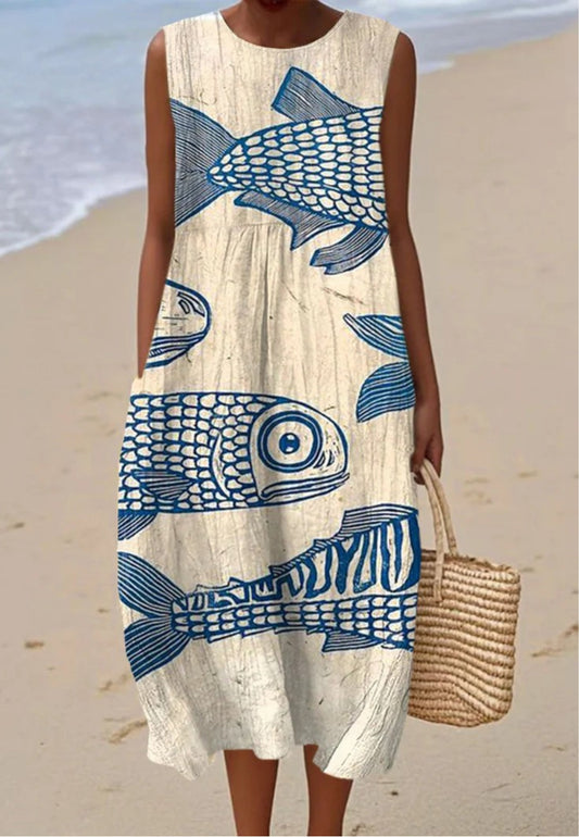 Jeanne | Robe Poissons Vintage