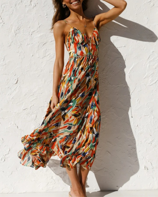 ZANA - ROBE MIDI COLORÉE