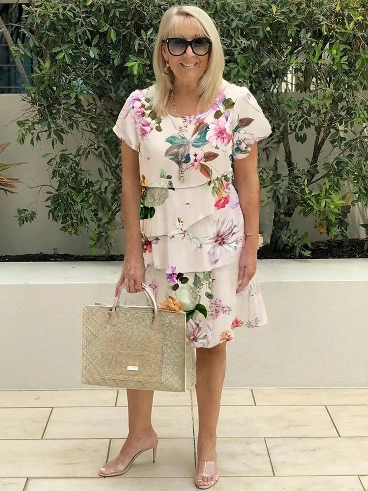 Robe florale lumineuse Francin