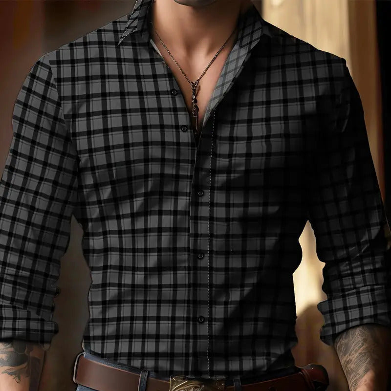 👔 Julien™ – Chemise cintrée à carreaux