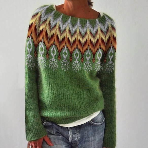 Silvia™ - Pull à style rétro