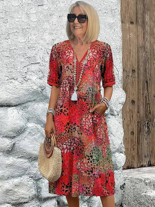 Monica | Élégante robe de fleurs