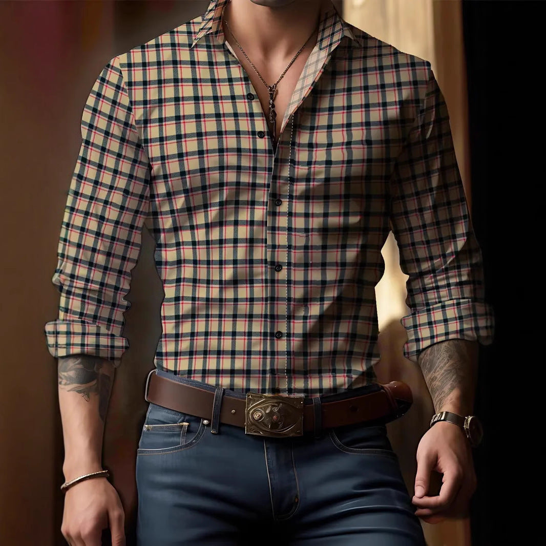 👔 Julien™ – Chemise cintrée à carreaux