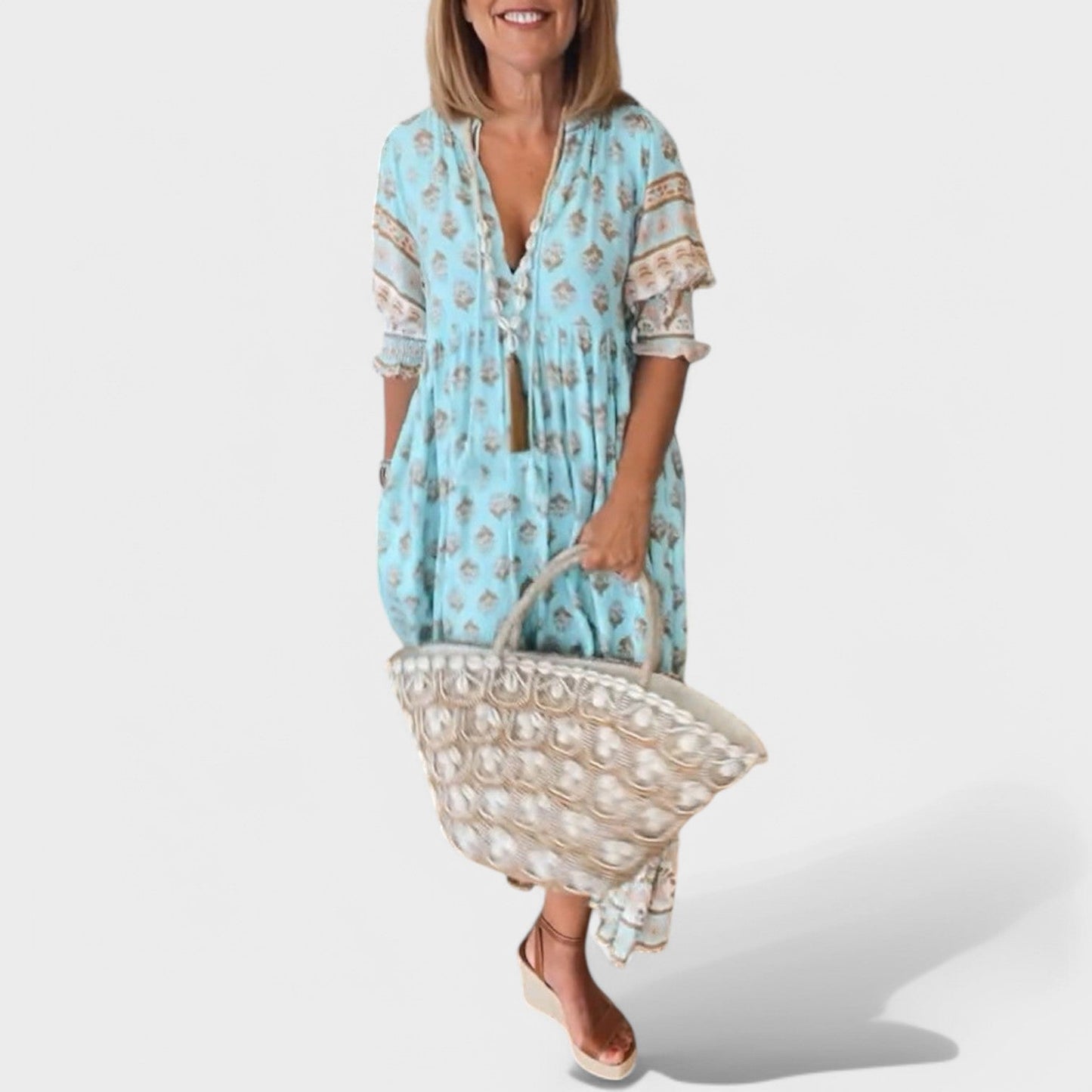 Marlena | robe à décolleté en V et silhouette en A