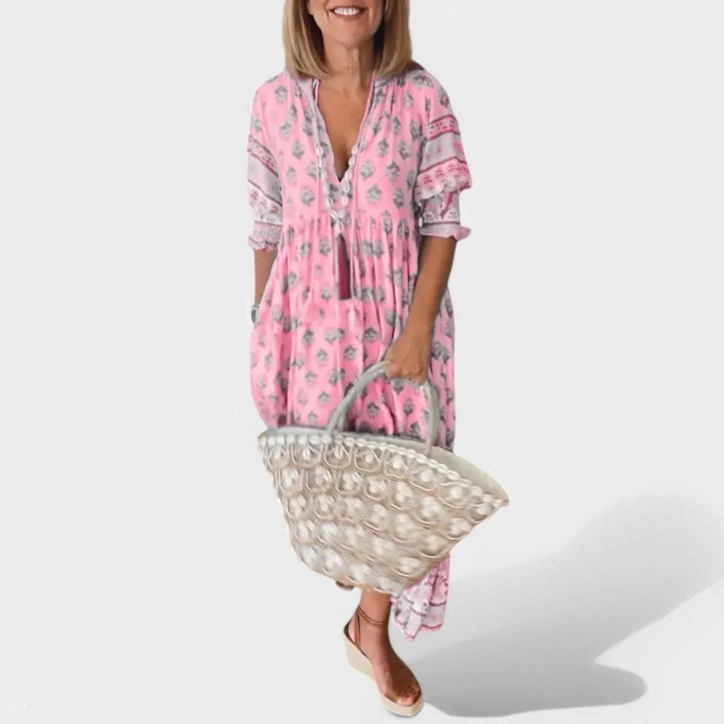 Marlena | robe à décolleté en V et silhouette en A