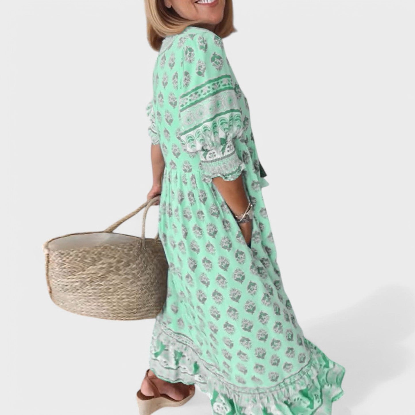 Marlena | robe à décolleté en V et silhouette en A