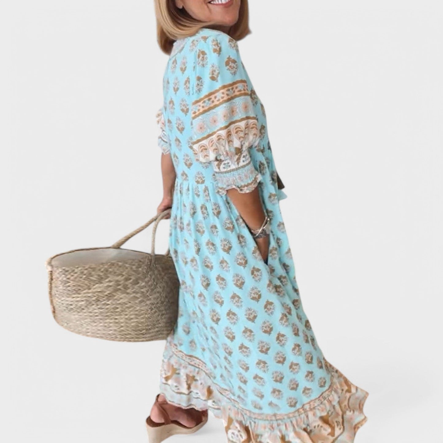 Marlena | robe à décolleté en V et silhouette en A