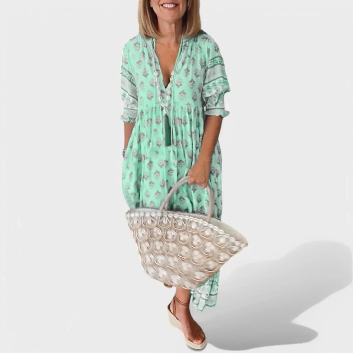 Marlena | robe à décolleté en V et silhouette en A