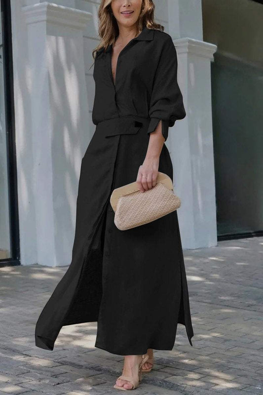 Jeannette | Longue robe avec décolleté en V