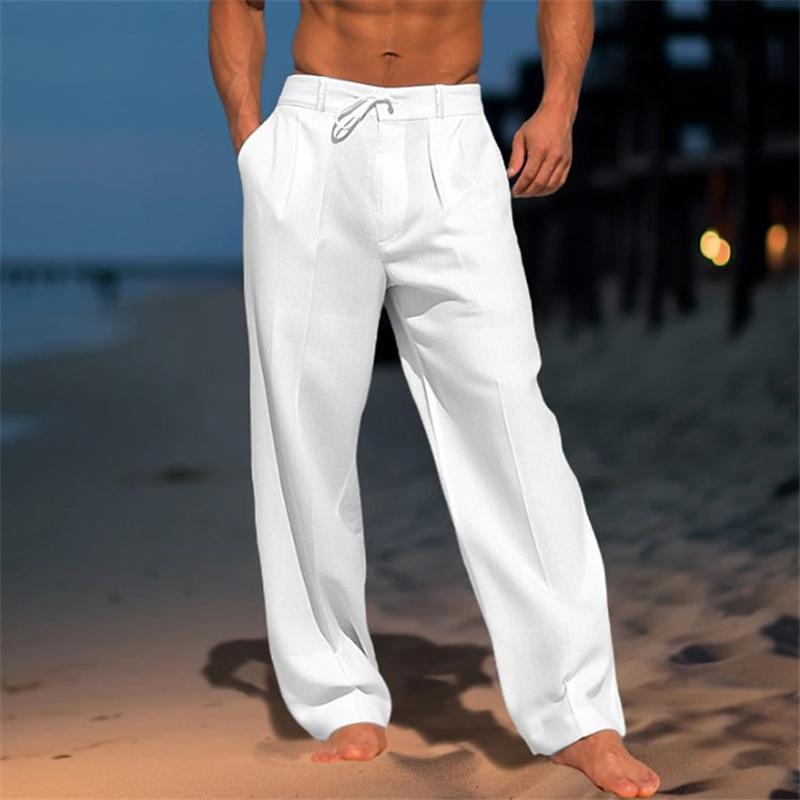 Pantalons unis en lin Nathan™