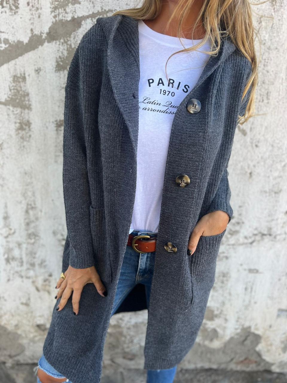 Frida | Gilet Long en Tricot