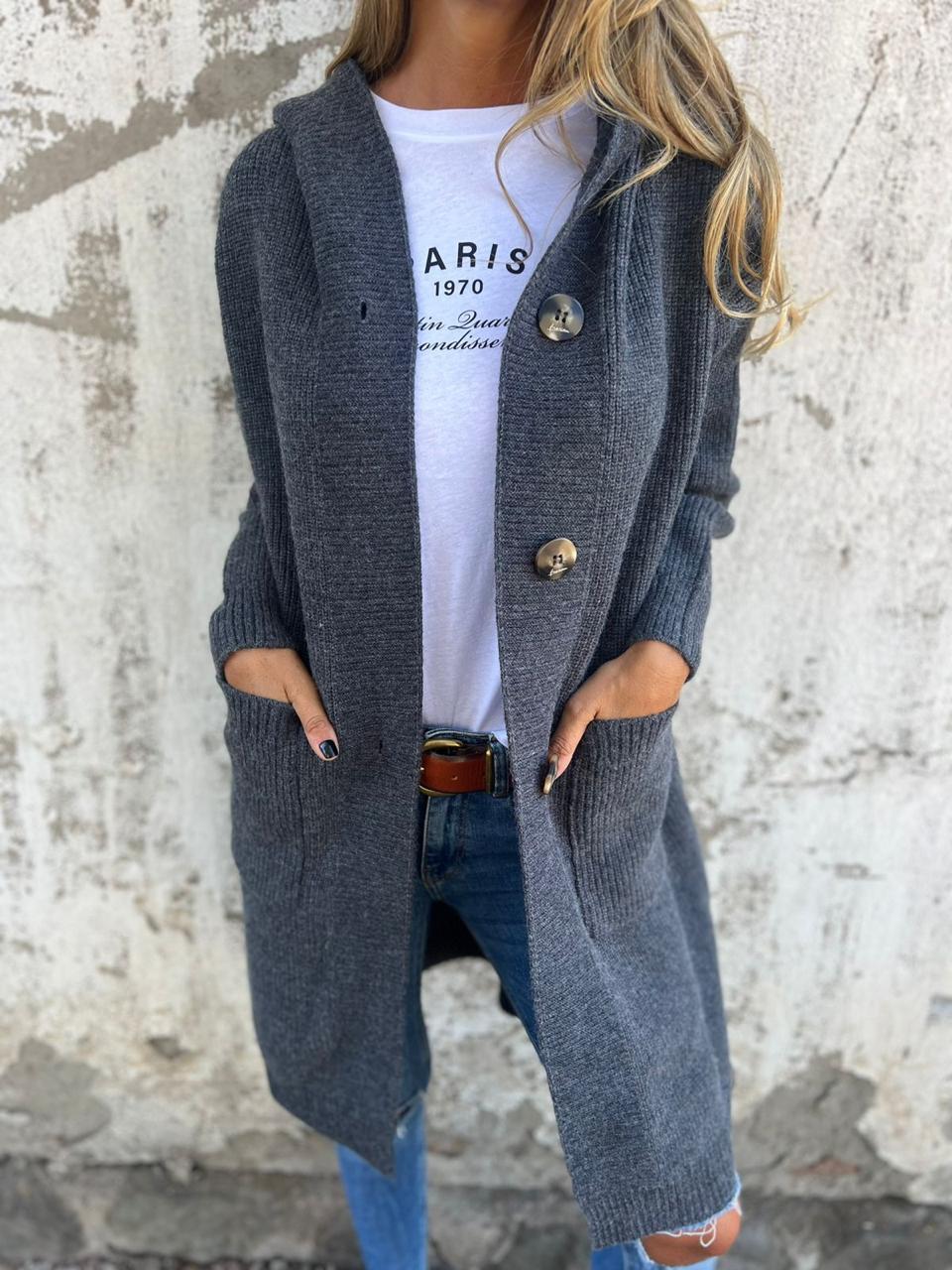 Frida | Gilet Long en Tricot