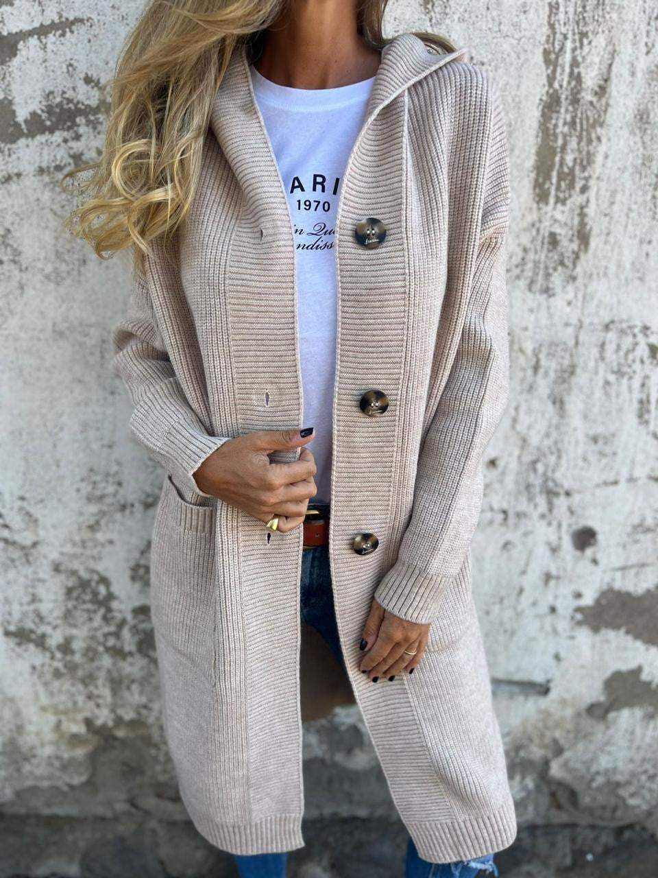 Frida | Gilet Long en Tricot