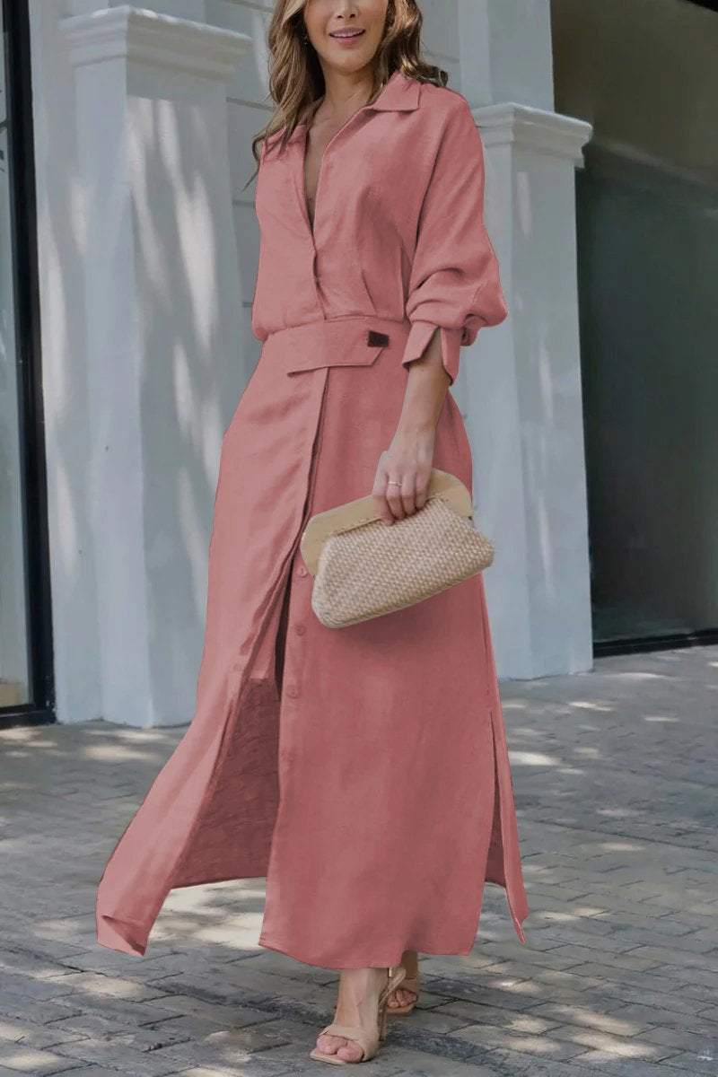 Jeannette | Longue robe avec décolleté en V