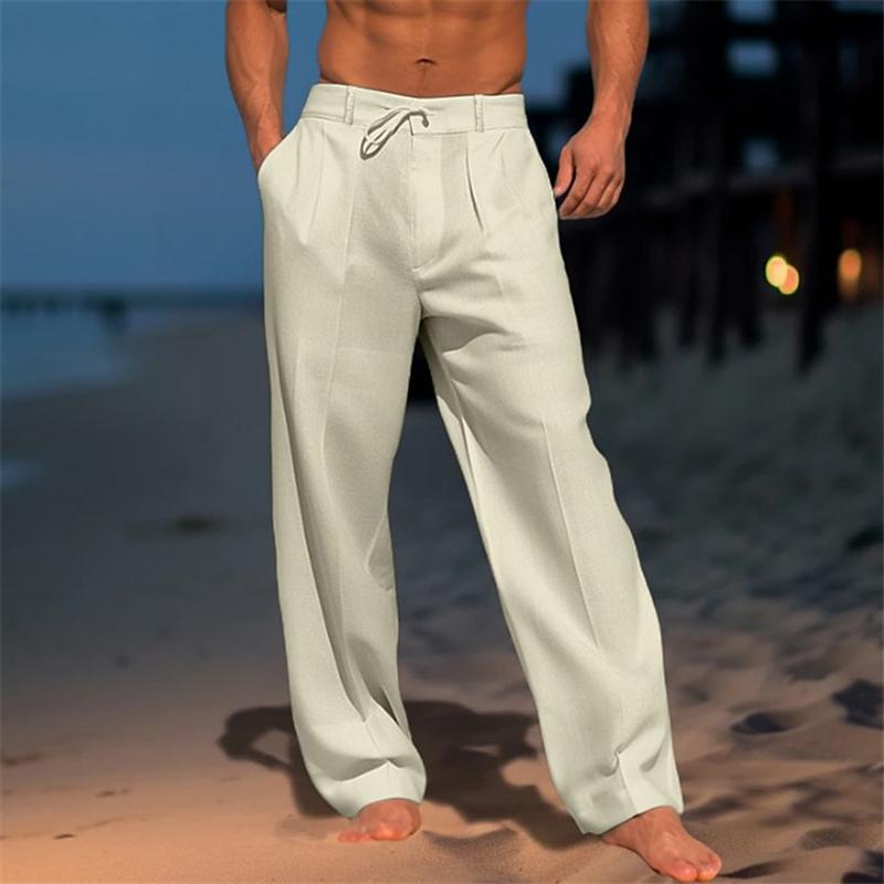Pantalons unis en lin Nathan™