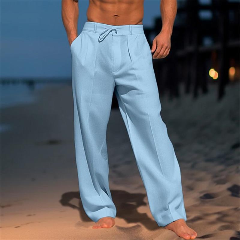 Pantalons unis en lin Nathan™