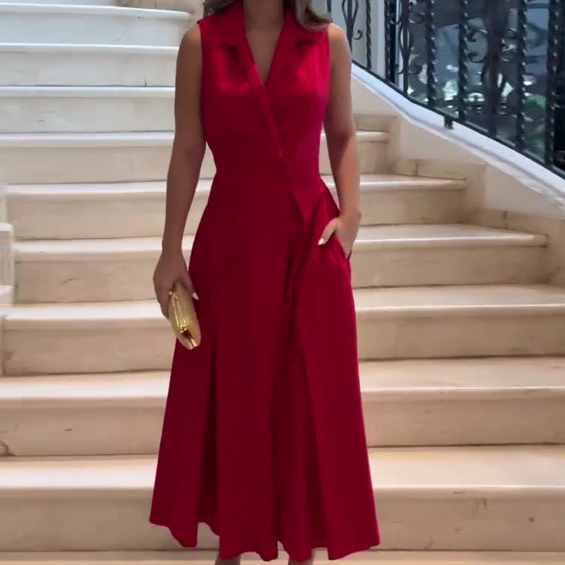 Amancia | Robe midi à décolleté en V