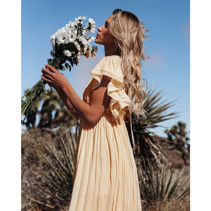 Robe longue Ibiza de Solana en crème