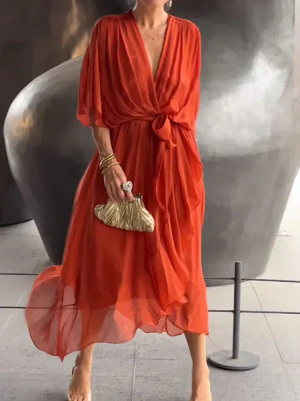 DARIA | ROBE LÉGÈRE AVEC ENCOLURE EN V
