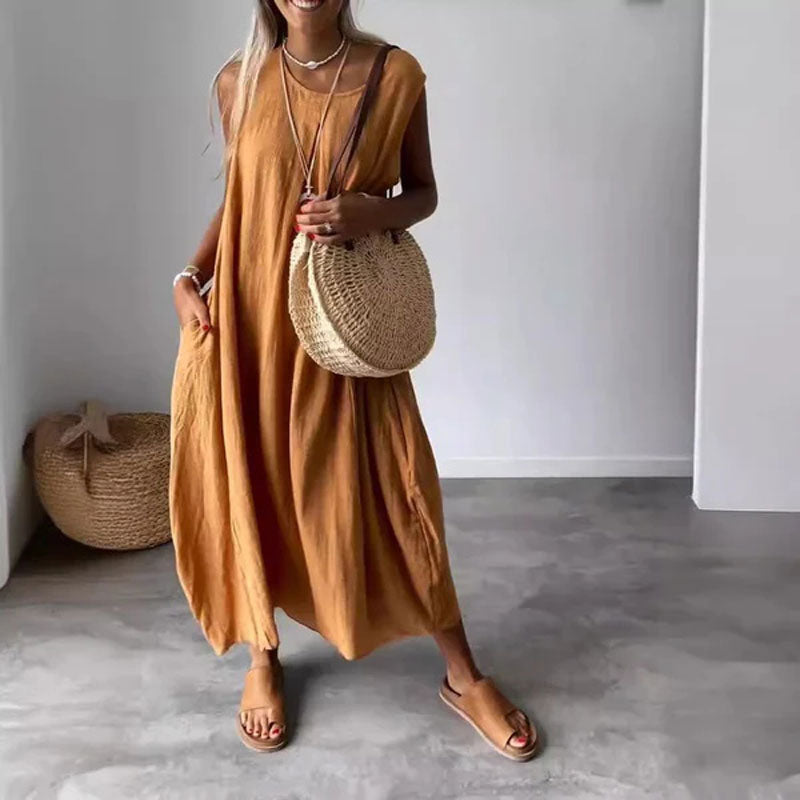 Noemi | Robe informelle sans manches avec poches