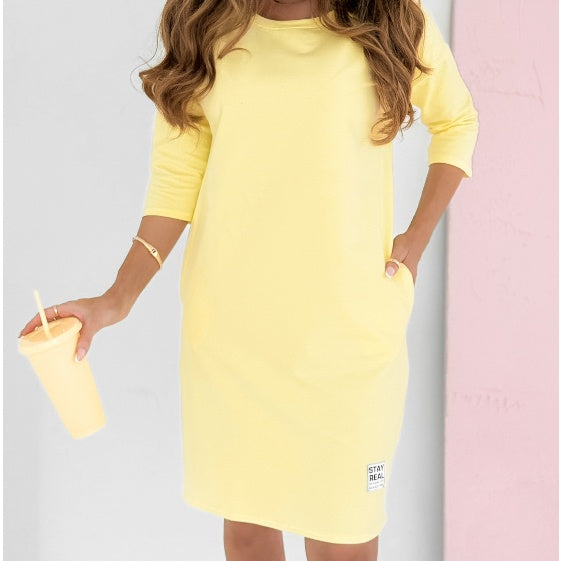 Mira | Robe avec manches 3/4 et poches