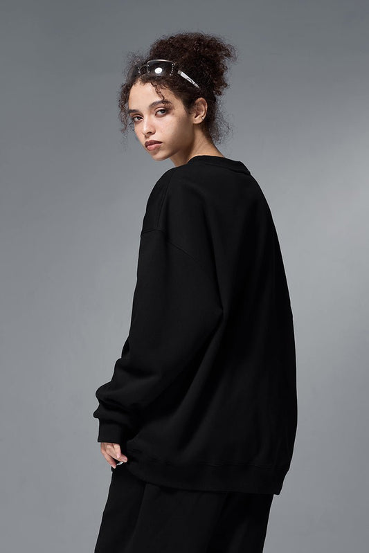 Sweatshirts classiques unisexes à col roulé pour un confort quotidien et un style minimaliste en molleton