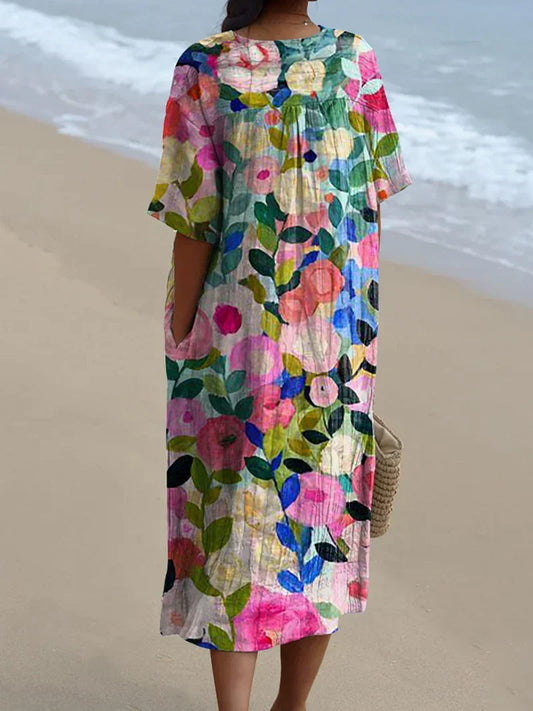 Marie | Robe Florale Colorée