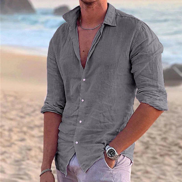 Zander | Chemise en lin pour homme | Léger, respirant & élégant